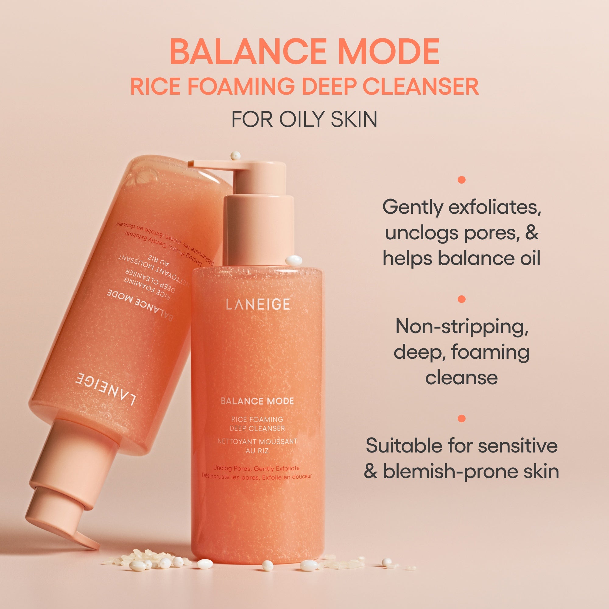 Alternative view of Balance Mode Rice Foaming Deep Cleanser
